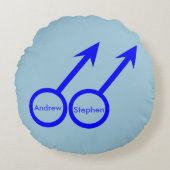 Gay Lovers  Pillow Rond Kussen (Voorkant)