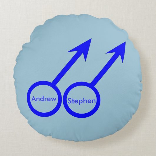 Gay Lovers  Pillow Rond Kussen (Voorkant)