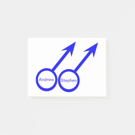 Gay Lovers Post merkt Pad op Post-it® Notes (Voorkant)