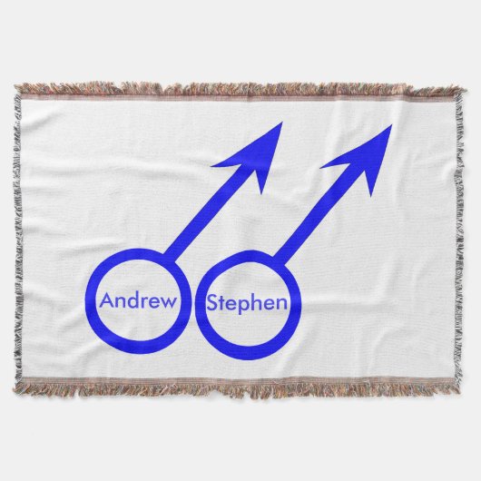 Gay Lovers  Throw Blanket Deken (Voorkant)