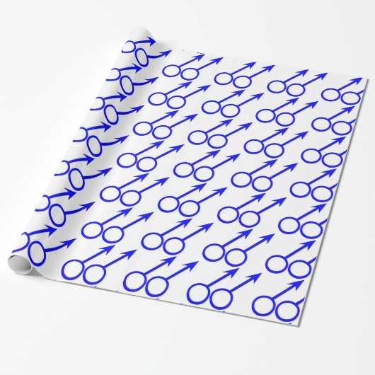 Gay Lovers Wrapping Paper Cadeaupapier (Uitgerold)