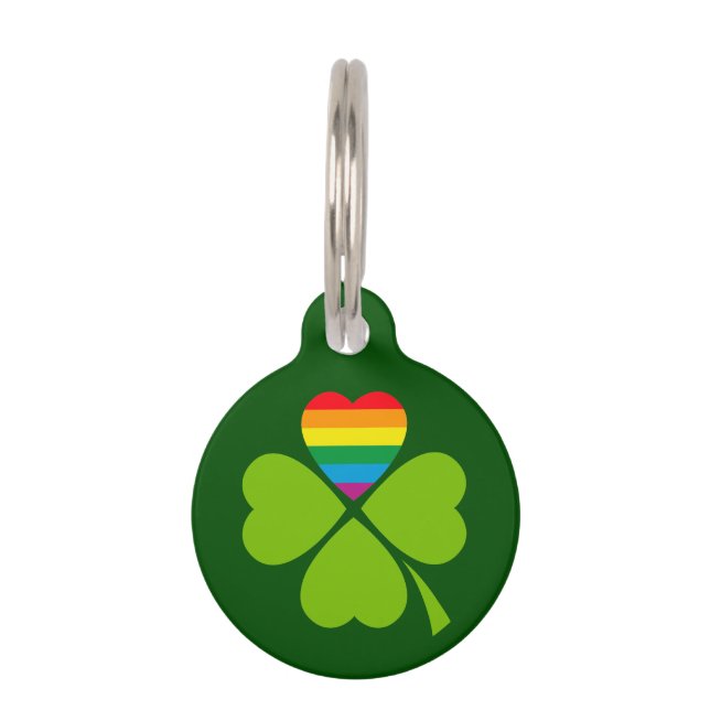 Gay Lucky Clover Huisdierpenning (Voorkant)