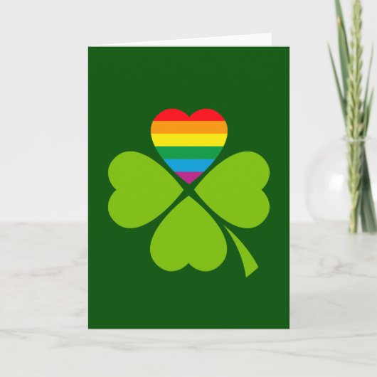 Gay Lucky Clover Kaart (Voorkant)