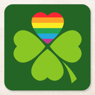 Gay Lucky Clover Kartonnen Onderzetters