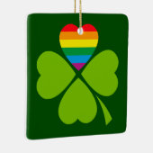 Gay Lucky Clover Keramisch Ornament (Rechts)