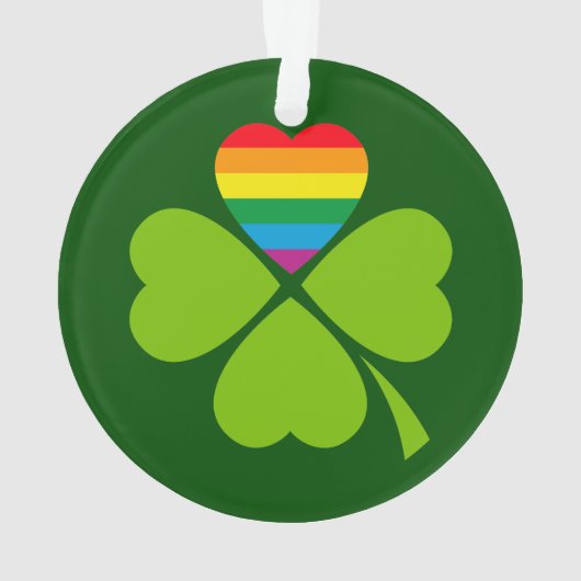 Gay Lucky Clover Ornament (achterkant)