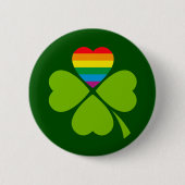 Gay Lucky Clover Ronde Button 5,7 Cm (Voorkant)