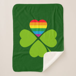Gay Lucky Clover Sherpa Deken