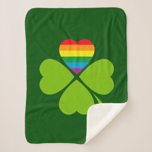 Gay Lucky Clover Sherpa Deken (Voorkant)