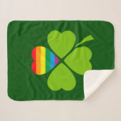Gay Lucky Clover Sherpa Deken (Voorkant (horizontaal))