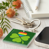 Gay Lucky Clover Sleutelhanger (Voorkant Rechts)