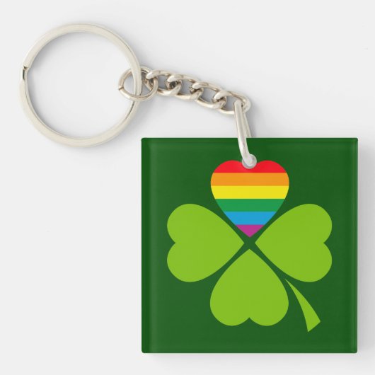 Gay Lucky Clover Sleutelhanger (Voorkant)