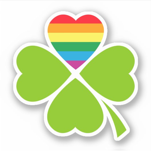 Gay Lucky Clover Sticker (Voorkant)