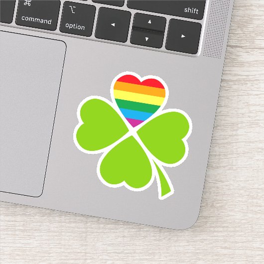 Gay Lucky Clover Sticker (Detail)