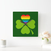 Gay Lucky Clover Vierkante Klok (Huis)