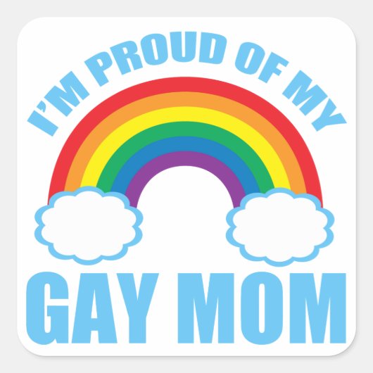 Gay Ma Vierkante Sticker (Voorkant)