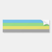 Gay Male Alternative Pride Flag Bumpersticker (Voorkant)
