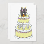 Gay Male Couple Wedding Invitation Kaart (Voorkant / Achterkant)