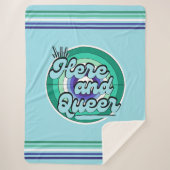 Gay Male Flag: LGBTQ - Hier en Queer Sherpa Deken (Voorkant)