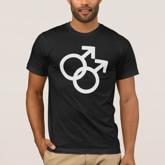 Gay Male Gender Symbols T-Shirt (Voorkant)