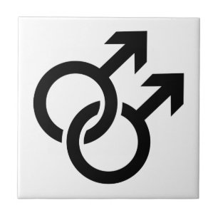 Gay male logo tegeltje