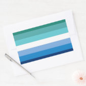 Gay Male Pride Flag (Azure) Rechthoekige Sticker (Envelop)