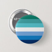 Gay Male Pride Flag (Azure) Ronde Button 5,7 Cm (Voorkant /achterkant)