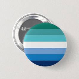 Gay Male Pride Flag (Azure) Ronde Button 5,7 Cm