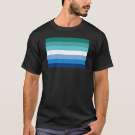 Gay Male Pride Flag (Azure) T-shirt