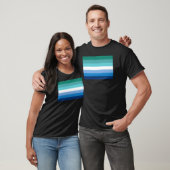 Gay Male Pride Flag (Azure) T-shirt (Unisex)