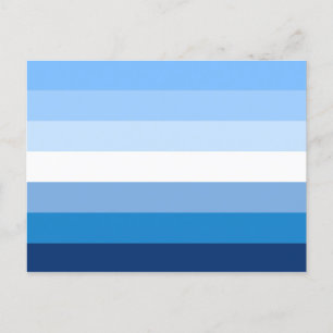 Gay Male Pride Flag (blauw) Briefkaart
