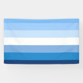 Gay Male Pride Flag (blauw) Spandoek (Horizontaal)