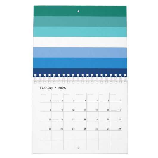 Gay Male Pride Flag Kalender (Feb 2026)