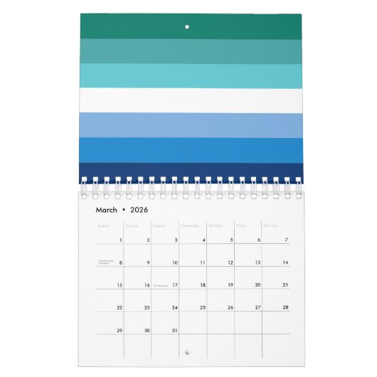 Gay Male Pride Flag Kalender (Mar 2026)