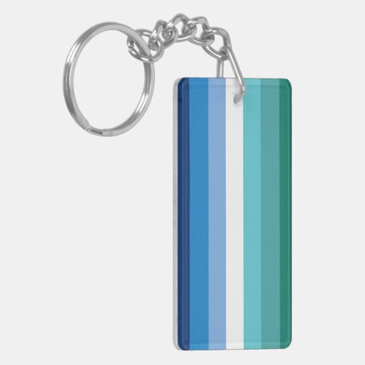 Gay Male Pride Flag Sleutelhanger (Voorkant Links)