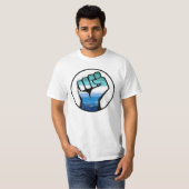 Gay Male Pride Vuist T-Shirt (Voorkant volledig)