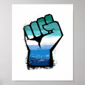 Gay Male Protest Fist Poster (Voorkant)
