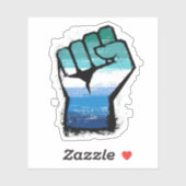 Gay Male Protest Fist Sticker (Vel)