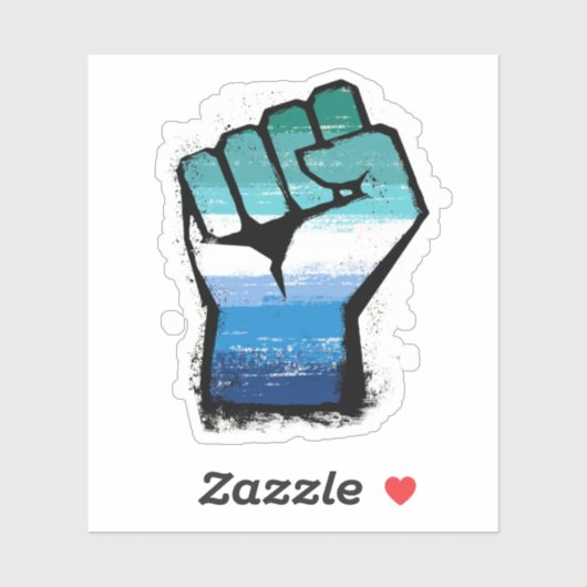 Gay Male Protest Fist Sticker (Vel)