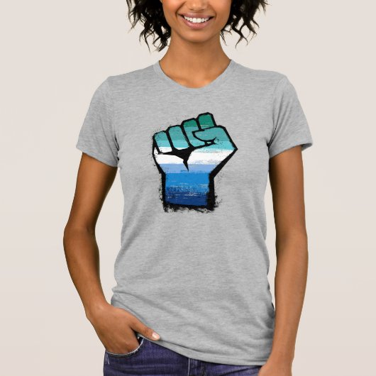 Gay Male Protest Fist T-shirt (Voorkant)