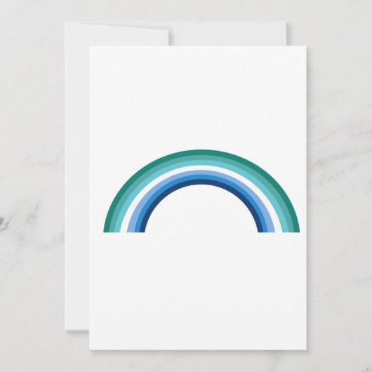 Gay Male Rainbow Azure Feestdagenkaart (Voorkant)