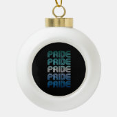 Gay Male Retro Pride Pride Pride Keramische Bal Ornament (Voorkant)