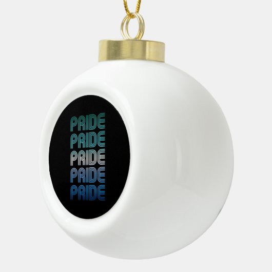 Gay Male Retro Pride Pride Pride Keramische Bal Ornament (Rechts)