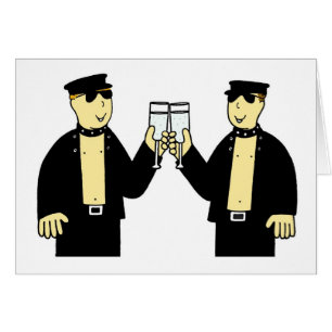 Gay Male Wedding Couple Gefeliciteerd, Cartoon.