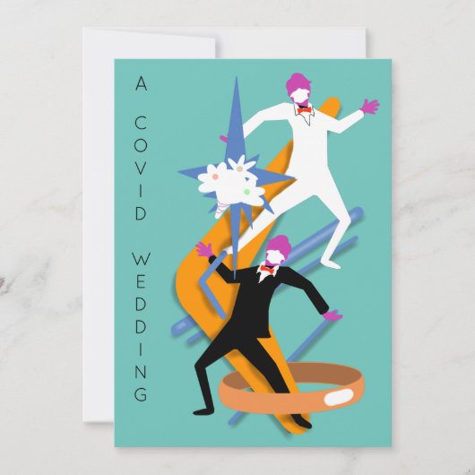 GAY MALE WEDDING COVID via Slipperywindow Kaart (Voorkant)