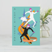 GAY MALE WEDDING COVID via Slipperywindow Kaart (Staand voorkant)