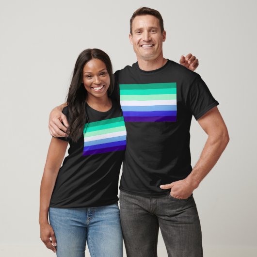 Gay Man Pride Flag MLM Mannen LGBTQ Premium  T-shirt (Unisex)