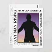 Gay Man Rising Briefkaart (Voorkant / Achterkant)