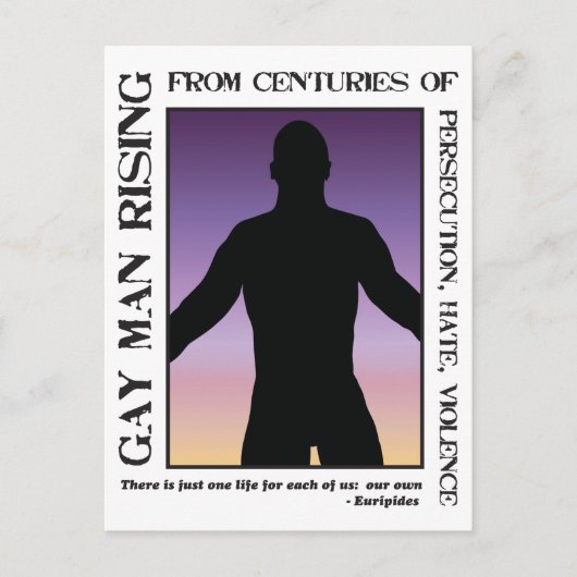 Gay Man Rising Briefkaart (Voorkant)