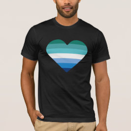 Gay Mannelijke Pride Hart T-shirt